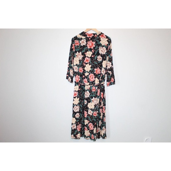 Torrid Floral Button Midi Challis Shirt Dress Black Plus Size 3 3X H14301 - Picture 10 of 16
